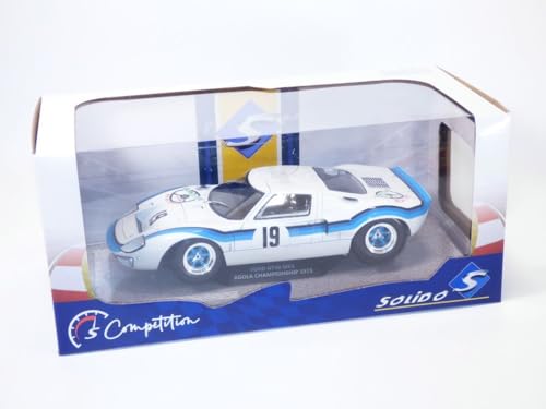 OPO 10 - Sammler-Miniaturauto 1:18 Ford GT40 MK.1 Weiss 1973 N19 – SOLIDO S180-3006 von OPO 10