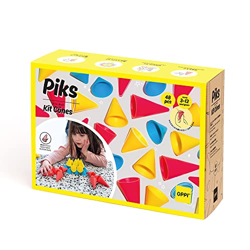 OPPI Toys - Piks Stapelspielzeug Kegelset 48-teilig von OPPI