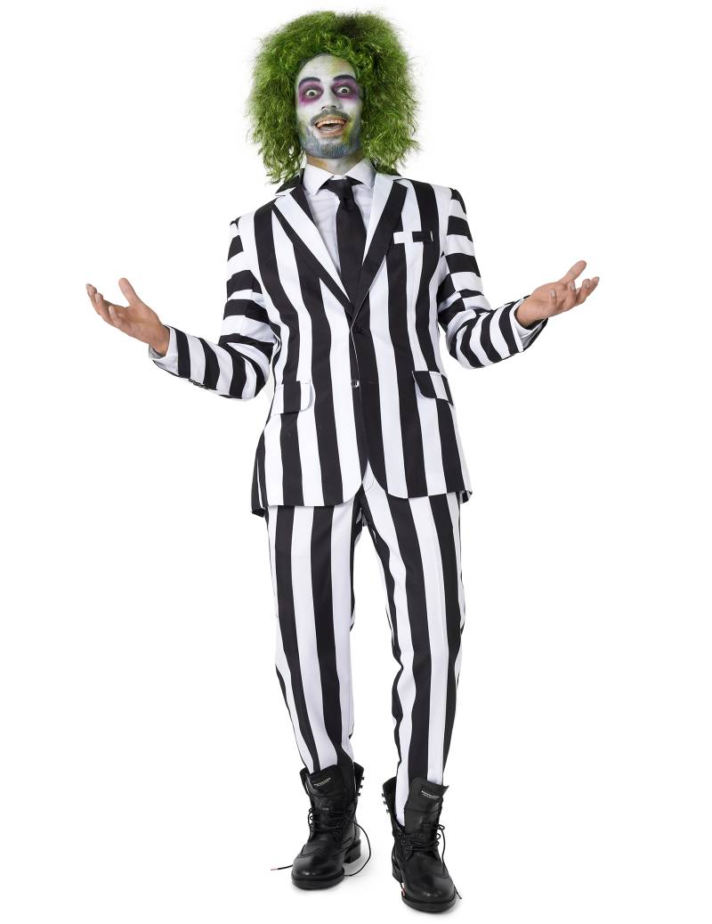 Beetlejuice Kostüm Herren schwarz weiß von OPPO MERCHANDISE GROUP