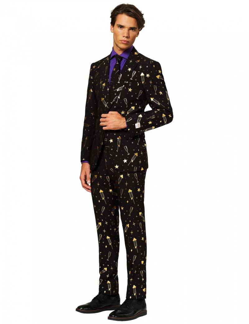 Mr. Feuerwerk Herrenanzug von Opposuits schwarz-goldfarben von OPPO MERCHANDISE GROUP