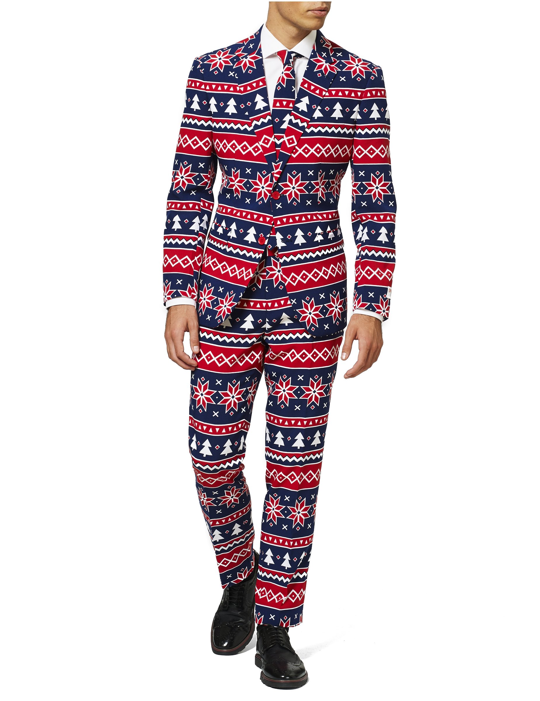 Mr. Nordic Weihnachtsanzug für Herren von Opposutis blau-rot-weiss von OPPO MERCHANDISE GROUP