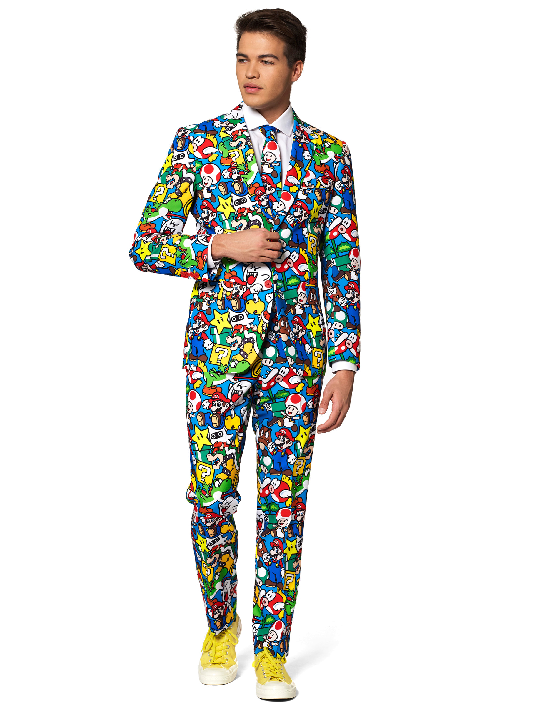 Mr. Super Mario-Kostüm für Herren Opposuits Faschingskostüm bunt von OPPO MERCHANDISE GROUP