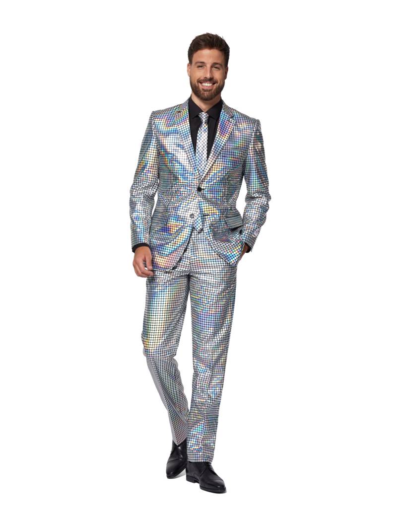 Opposuits Discoballer-Herrenanzug 70er Jahre silber von OPPO MERCHANDISE GROUP