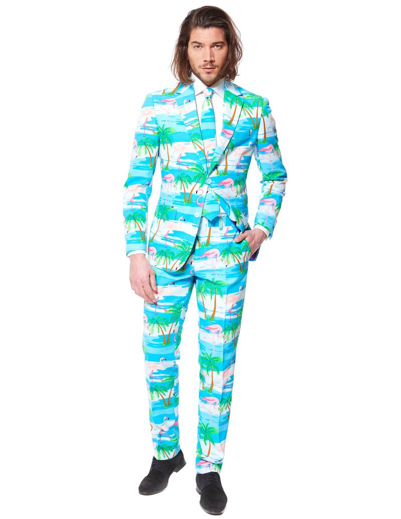 Opposuits-Herrenanzug Flamingo Karneval hellblau von OPPO MERCHANDISE GROUP