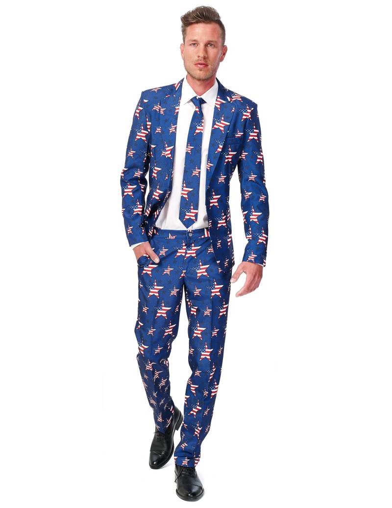 Suitmeister Anzug USA Stars and Stripes blau-rot-weiss von OPPO MERCHANDISE GROUP