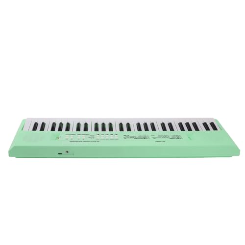 Musik-Tastatur, 54 Tasten, Aufnahme-Multifunktions-Kindertastatur, Klavier, Kindertastatur mit Kabelgebundenem Mikrofon für Jungen, Mädchen, Kinder (Green) von OPPWONG