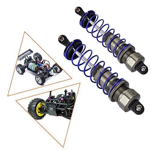 OPPWONG RC Auto StoßDämpfer, RC StoßDämpfer Stabil 2 Stück RC StoßDämpfer Metall StoßDämpfer Dämpfer für 1/10 RC Auto LKW Ersatzteile Zubehör (105MM) von OPPWONG