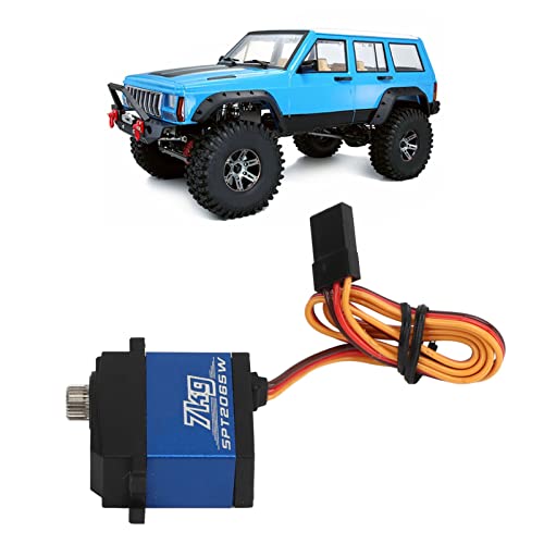 OPPWONG RC-Servo, 7-kg-Servo, Mikro-Servo, Servomotor, Schaltgeschwindigkeitsservo + Metall-Servoarm + Metallhalterungssatz für TRX4M 1/18 RC Crawler-Upgrade-Teile von OPPWONG