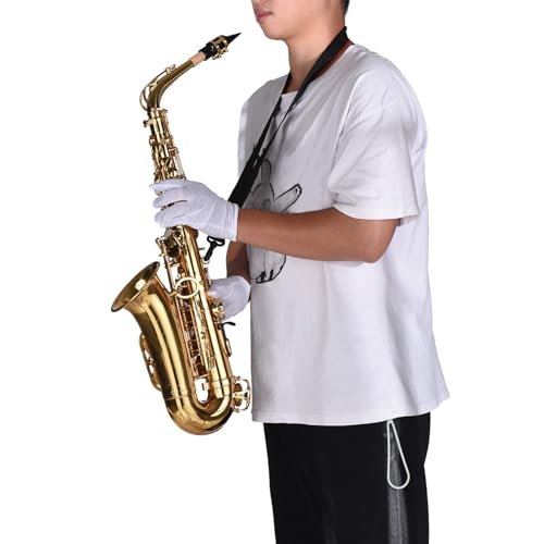 OPPWONG Saxophon, Tenorsaxophon, Altsaxophon mit Tragetasche, Handschuhen, Umhängeband, Bürste, Dämpfer, Es, 802 Tasten für Einzelaufführung, Ensemble, Party oder Bühne (1) von OPPWONG