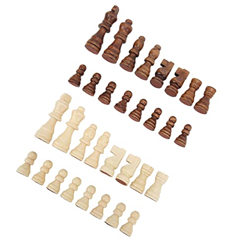 OPPWONG Schachstücke, Hölzerne Schachstücke Dual Farbe Holzschach 32pcs Internationale Schachfiguren Unterhaltung Spielzeug OPPWONG Schachstücke, Hölzerne Schachstücke Dual Farbe Holzschach 32pcs Internationale Schachfiguren Unterhaltung Spielzeug von OPPWONG
