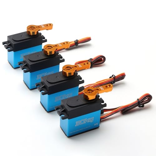 OPPWONG Servomotor, RC-Servo, Servos, Getriebe, Lenkservo, RC-Servo für Roboterteile (4 Stück) von OPPWONG