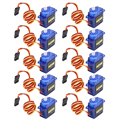 OPPWONG Servomotor-Kit, Rc-Servos Starrflügelflugzeugmodell Fernbedienung 10-teiliges Servomotor-Server-Treibermodul SG90 von OPPWONG