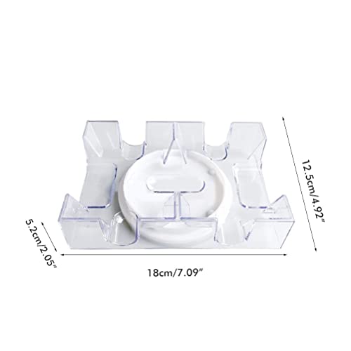 OPPWONG Spielkartenhalter, Drehbares Kartensortiertablett, Kartendeckhalter, Spielkartenhalter, Transparenter Kartenspiel-Organizer, Spielkartentablett für Spielkarten (Setzen Sie 2 Poker) von OPPWONG