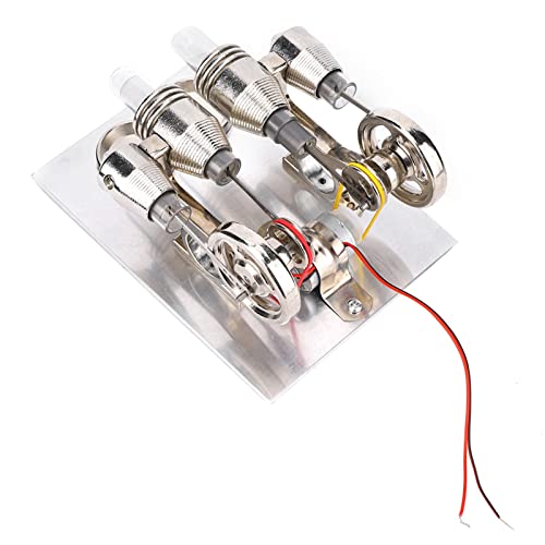 OPPWONG Stirling Engine, Physikmodell Mini Stirling Motor Luft Stromerzeuger Physik 4 Zylinder Motor Miniatur Heiße Lehrmodell OPPWONG Stirling Engine, Physikmodell Mini Stirling Motor Luft Stromerzeuger Physik 4 Zylinder Motor Miniatur Heiße Lehrmodell von OPPWONG