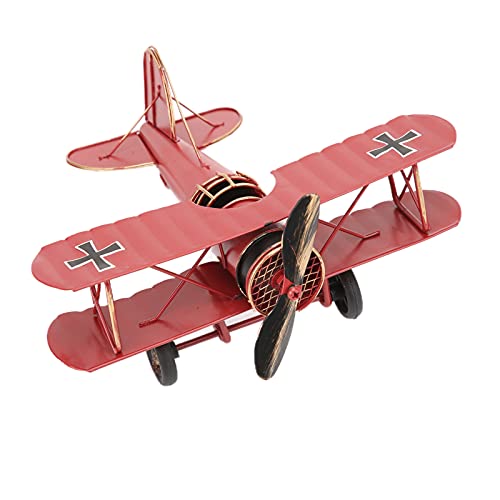 OPPWONG Vintage-Flugzeug-Dekor, Aviones A Escala Flugzeug-Dekor mit Stabiler Struktur aus Eisen für Heimdekoration, Café-Ornament (Rot) von OPPWONG