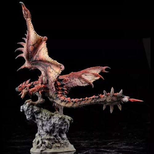 22 cm Monster Hunter männlicher Feuerdrache Actionfigur PVC Spielzeug Charakter Modell Dekoration Statue Geschenke Sammlerstücke von OPQRSTUVW