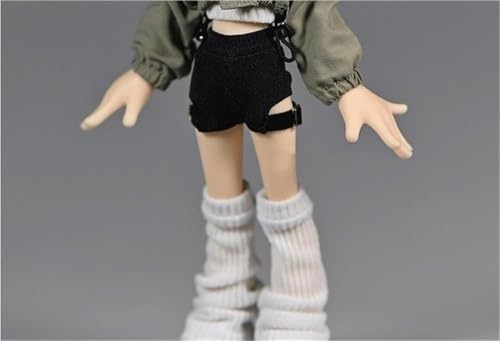 OPQRSTUVW 1/12 Maßstab weiblicher Soldat Modell Figur Puppe Shorts Hohe Taille Hosen für 15,2 cm bewegliche Puppe Actionfigur, Puppen Miniaturen Zubehör (schwarz) von OPQRSTUVW