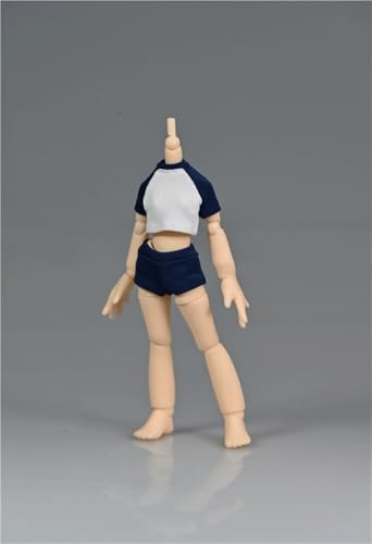 OPQRSTUVW 1/12 Scale Female Soldier Model Figure Doll Clothes Short Sleeved T-Shirt Shorts for 6 Inch Movable Doll Action Figure Accessories von OPQRSTUVW