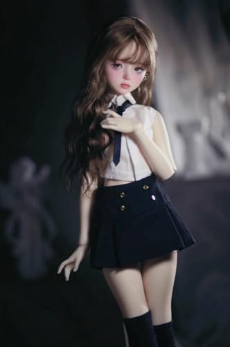 OPQRSTUVW 1/4 18 Zoll Ball Jointed Puppen Weibliche Puppe Actionfiguren Körper Make-up Puppe Perücken Uniform Kostüm Outfits für DIY Puppen von OPQRSTUVW