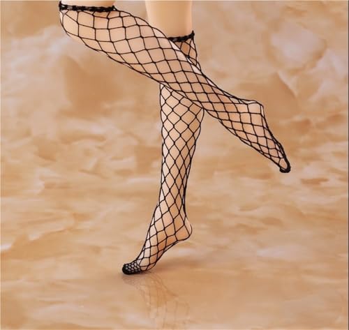 OPQRSTUVW 1/6 Maßstab weibliche Actionfigur Puppe Socken Mesh Strümpfe Beinstrümpfe für 30,5 cm Figur Puppe Miniaturen Zubehör (schwarz) von OPQRSTUVW