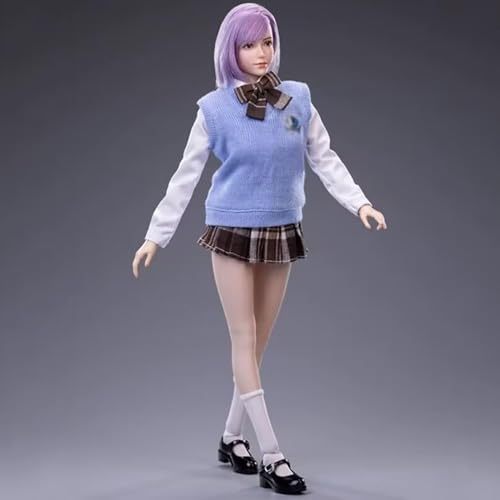 OPQRSTUVW 1/6 Scale Female Figure Doll Clothes, JK Suit School Girl Suit Uniform Costume for 30.5 cm Female Action Figure Body TBLeague/PH (Blue) von OPQRSTUVW