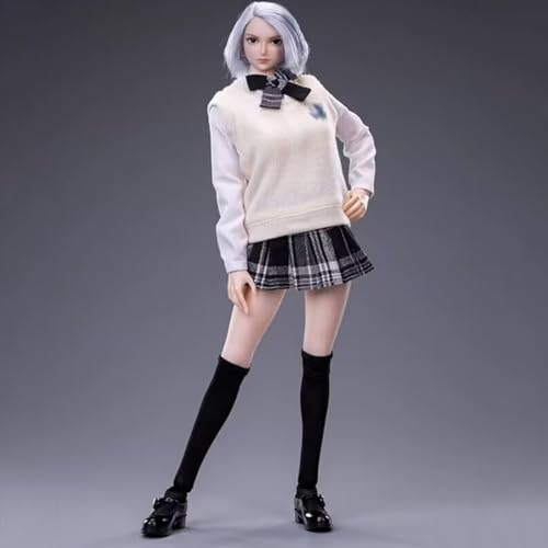 OPQRSTUVW 1/6 Scale Female Figure Doll Clothes, JK Suit School Girl Suit Uniform Costume for 30.5 cm Female Action Figure Body TBLeague/PH (Blue) von OPQRSTUVW