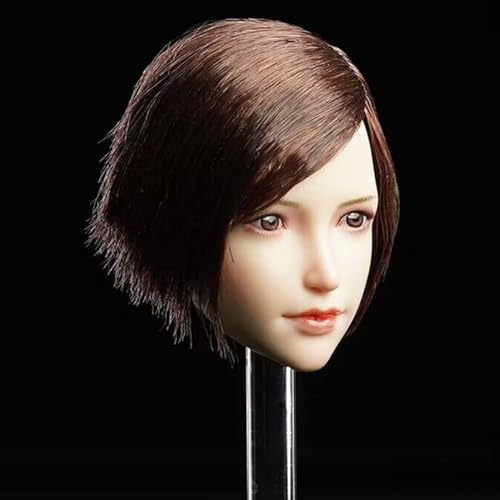 OPQRSTUVW 1/6 Scale Female Figure Head Sculpt, Charming Girl Doll Head For 12 Inch Action Figure TBLeague JIAOUDOLL (Short Hair) von OPQRSTUVW