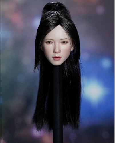 OPQRSTUVW 1/6 Scale Female Figure Head Sculpt, Charming Girl Doll Head For 12 Inch Action Figure TBLeague JIAOUDOLL (Short Hair) von OPQRSTUVW