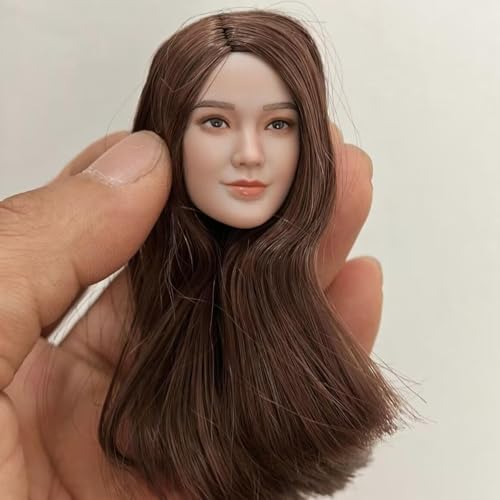 OPQRSTUVW 1/6 Scale Female Figure Head Sculpt, Charming Girl Doll Head For 30.5 cm Action Figure Phicen, TBLeague (Long Hair) von OPQRSTUVW