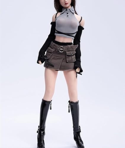 OPQRSTUVW 1/6 Scale Female Soldier Model Figure Doll Clothes Long Sleeved Shirt Skirt Underwear Long Boots for 12 Inch Movable Doll Action Figure Accessories von OPQRSTUVW