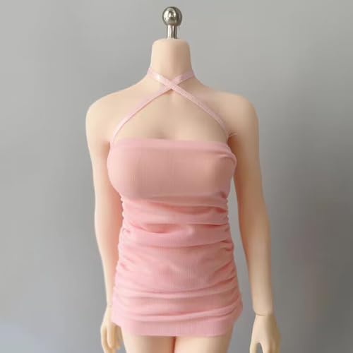 OPQRSTUVW 1/6 Scale Figure Doll Clothes, Stretch Tight Dress, Outfit Costume for 30.5 cm Female Action Figure Body Phicen/TBLeague (Pink) von OPQRSTUVW