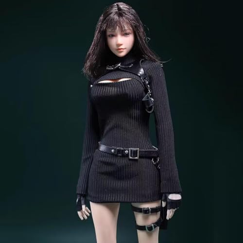 OPQRSTUVW 1/6 Skala weibliche Figur Soldatenkleidung, Kleid, Outfit, Kostüm für 30,5 cm weibliche Actionfigur, Phicen/TBLeague (schwarz) von OPQRSTUVW