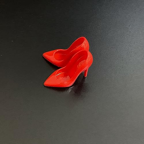 OPQRSTUVW 1/6 Skala weiblicher Soldatenmodell, Puppenschuhe, High Heels BE61 für 30,5 cm bewegliche Puppen-Actionfigur, flexible nahtlose Puppen-Miniaturen, Zubehör (schwarz) von OPQRSTUVW