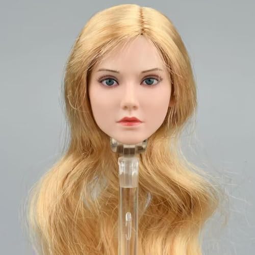 OPQRSTUVW 1/6 Skala weiblicher blondes Haar Kopf Sculpt Schnitzen für 30,5 cm große Actionfigur-Puppe von OPQRSTUVW