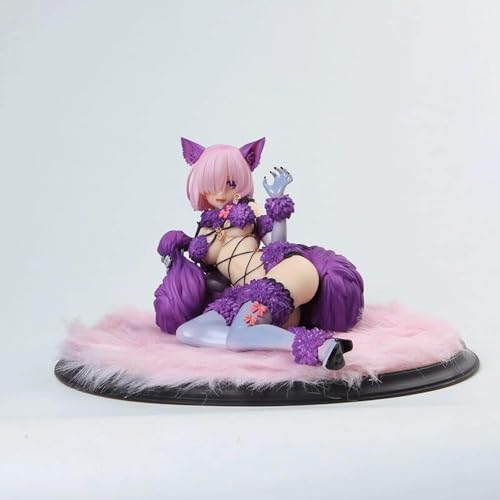 OPQRSTUVW 12 cm japanische Anime Fate/Grand Order Cat Girl Mash Kyrielight Limited Edition Modell Spielzeug Haltung Action Figuren Anime Spiel Dekoration Geschenk von OPQRSTUVW