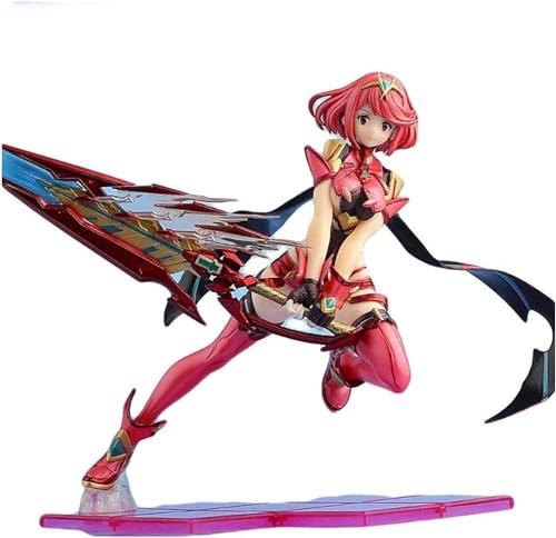 OPQRSTUVW 27cm Mädchen Anime Figur Mythra PVC Animationen Charakter Modell für Anime Liebhaber Xenoblade Chronicles 2 Pyra Statue Dekoration Ornamente Sammlerstück Spielzeug (Farbe: A+b) von OPQRSTUVW