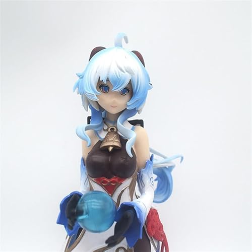 OPQRSTUVW Anime-Actionfiguren, Modellstatue, langes blaues und weißes Haar, trägt ein Set chinesischer Kleidung, hält ein blaues Objekt in beiden Händen, Schreibtisch-Ornament, Gewicht 150, Höhe 23-H von OPQRSTUVW