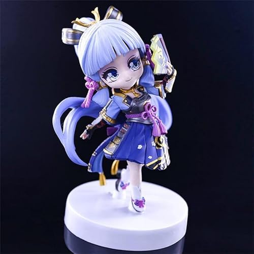 OPQRSTUVW Anime Actionfiguren Modell Statue - Lila Haare und lila Augen weibliche statische Statue, Regenschirm und Schwert, lila und weiße Kampfuniform, Schlafzimmerfigur, Höhe 38cm, Gewicht 1700g-Z von OPQRSTUVW