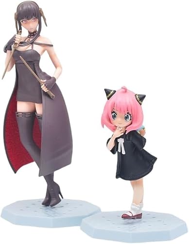 OPQRSTUVW Anya, Yor Forger Anime Figur, PVC Cartoon Manga Charakter Modell Statue Sammlung Kuchen Topper Desktop Dekoration Ornament (Anya) von OPQRSTUVW