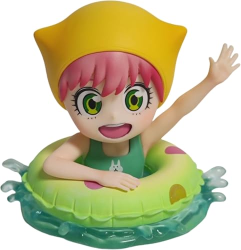 OPQRSTUVW Anya Forger Charakter PVC Statue Action Figur, Schwimmen Anya Cartoon Modell Spielzeug Anime Sammlung Dekoration Kuchen Topper Geschenk 7,9 cm von OPQRSTUVW