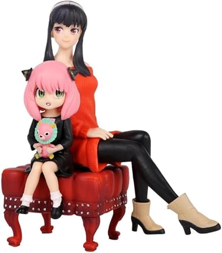 OPQRSTUVW Anya Yor Sofa sitzende Actionfigur PVC Statue Anya Forger Anime Figuren Modell Desktop Collection Ornament Geschenk 15 cm von OPQRSTUVW