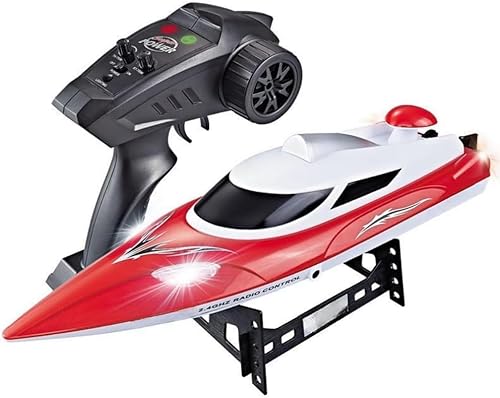 OPQRSTUVW Barco RC, Barco De Control Remoto De Alta Velocidad Refrigerado por Agua, Barco Eléctrico con Luces De Vela Nocturna, Equipado con Batería, Velocidad 35 KM/H. von OPQRSTUVW