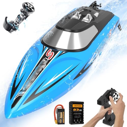 OPQRSTUVW Barco RC, Motor sin escobillas 50 km 2,4G Control Remoto de Alta Velocidad lancha rápida Juego de Agua Barco de Control Remoto eléctrico von OPQRSTUVW