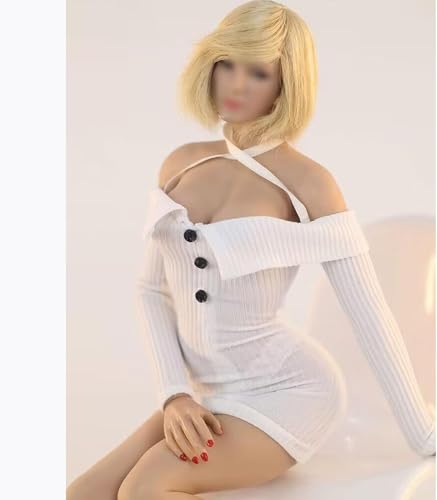 OPQRSTUVW Damenkleidung im Maßstab 1/6, Stretch, eng, langärmelig, Pullover, Kleid, Kostüm, Kleidung für 30,5 cm PH TBL JO Actionfigur-Körper (lila) von OPQRSTUVW