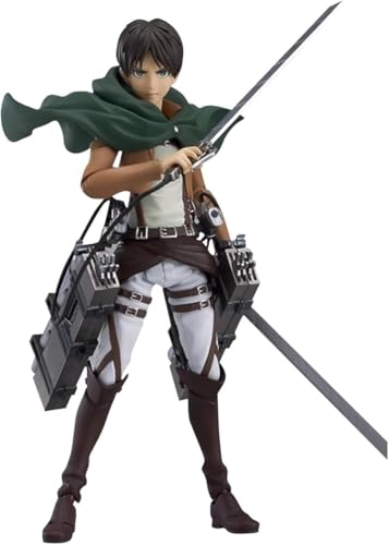 OPQRSTUVW Eren Levi Abnehmbare Anime-Figur Statuen PVC Actionfigur Modellsammlung Desktop Ornamente Spielzeug Geschenk 5.9 (Eren Jaeger) von OPQRSTUVW