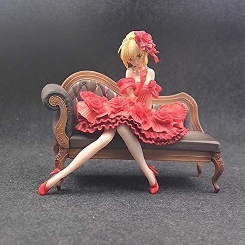 OPQRSTUVW Exquisite Aquamarin Schicksal/Extra rote Mädchen Anime PVC Actionfiguren Spielzeug Anime Figur handgefertigte Statue Dekoration Sammlung Anime Cartoon Spiel Charakter Modell Statue von OPQRSTUVW