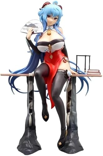 OPQRSTUVW Ganyu Sitzende Szene Anime Charaktere Figur Dekor Actionfigur Statue Ornament Sammlung Figur Modell für Spielfans Geschenk 22,9 cm von OPQRSTUVW