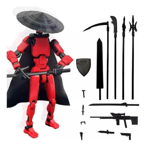 OPQRSTUVW Gelenkige Actionfigur mit Waffen und Zubehör, 15 cm groß (Rosa) von OPQRSTUVW