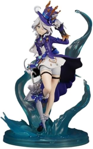 OPQRSTUVW Genshin Impact Furina Anime-Actionfigur, PVC-Charakter, Modell, Dekoration, Statue, Geschenke, Sammlerstücke, 25 cm von OPQRSTUVW