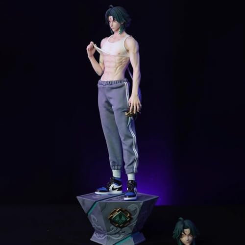 OPQRSTUVW Genshin Impact Xiao Anime-Actionfigur, PVC, Spielzeug, Figur, Modell, Dekoration, Statue, Geschenke, Sammlerstücke, 37 cm von OPQRSTUVW